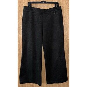 New York & Co  Grey Wide Leg Pull On Women’s Large Slacks